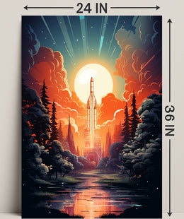 Celestial Launch Poster