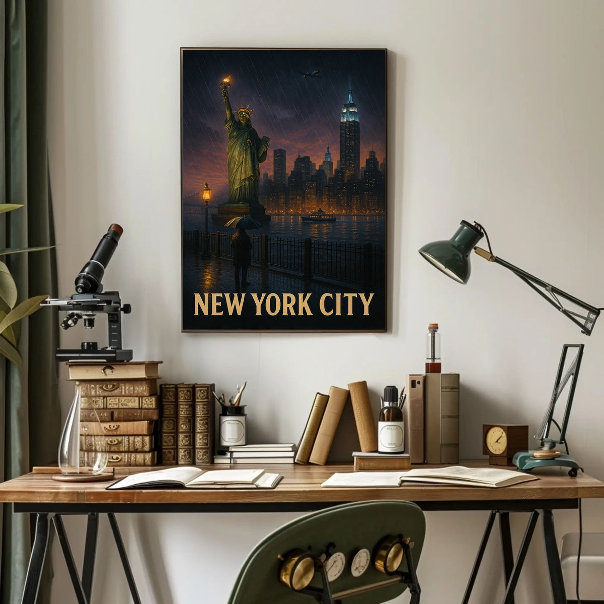 New York City A Rainy Evening Poster