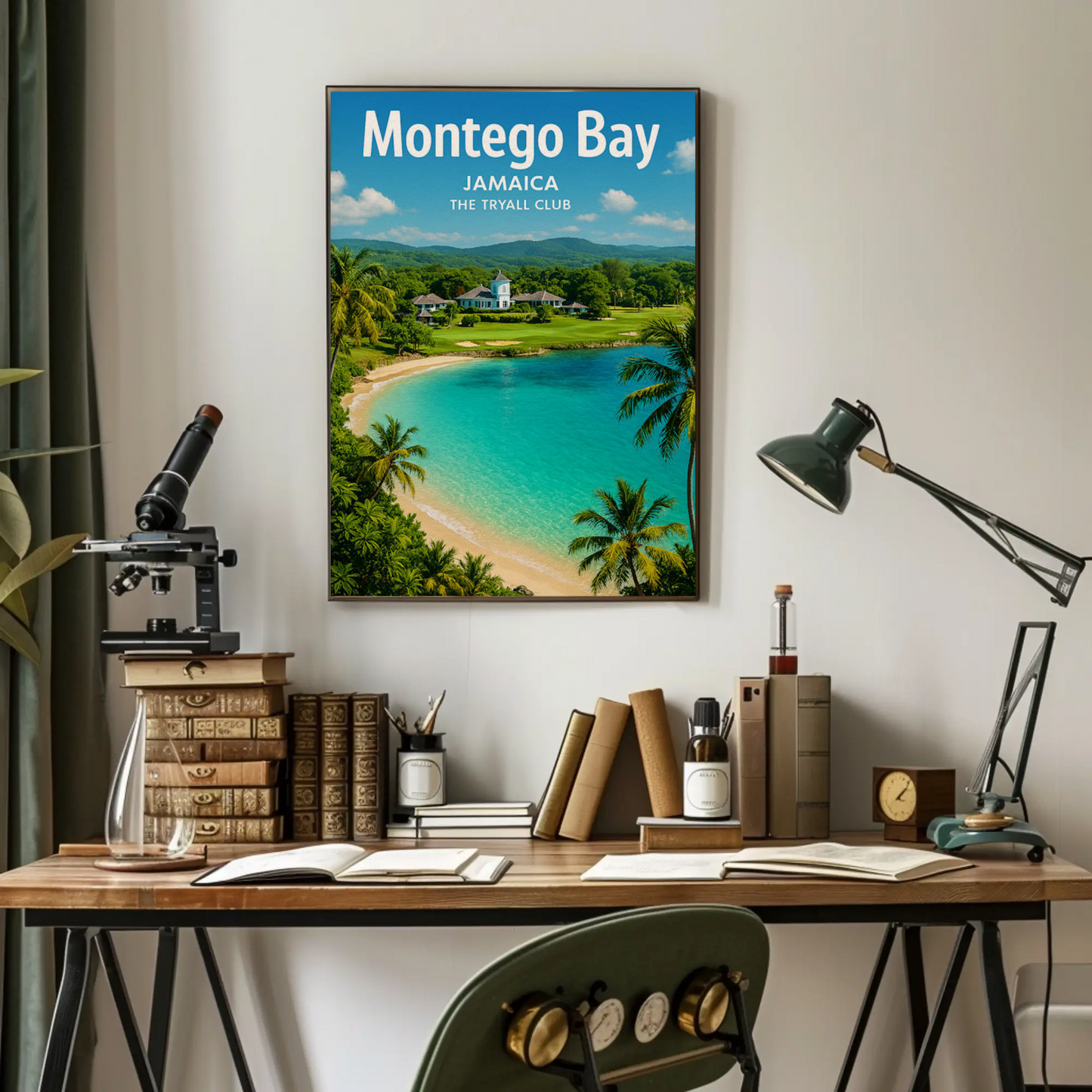 Montego Bay Jamaica Tropical Coastline Resort Poster Poster