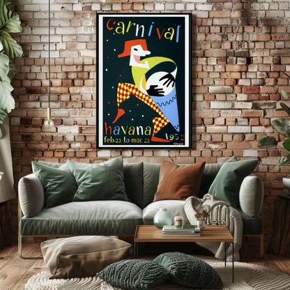 Havana Vintage Poster Carnival 1952