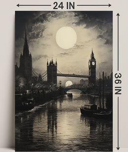 Moonlit London Poster