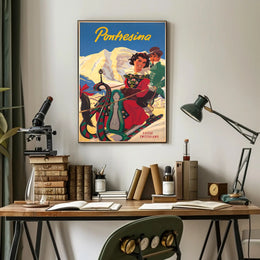 Vibrant Pontresina Winter Travel Scene Poster PosterGoat