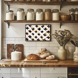 Abstract Checkered Art Poster