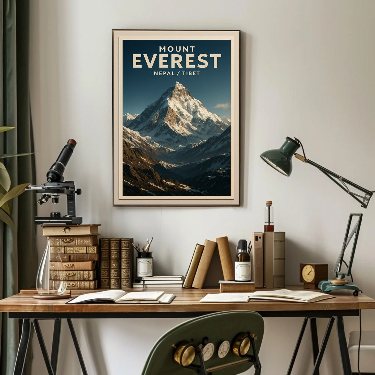 Everest Adventure Vintage Travel Seeker Poster