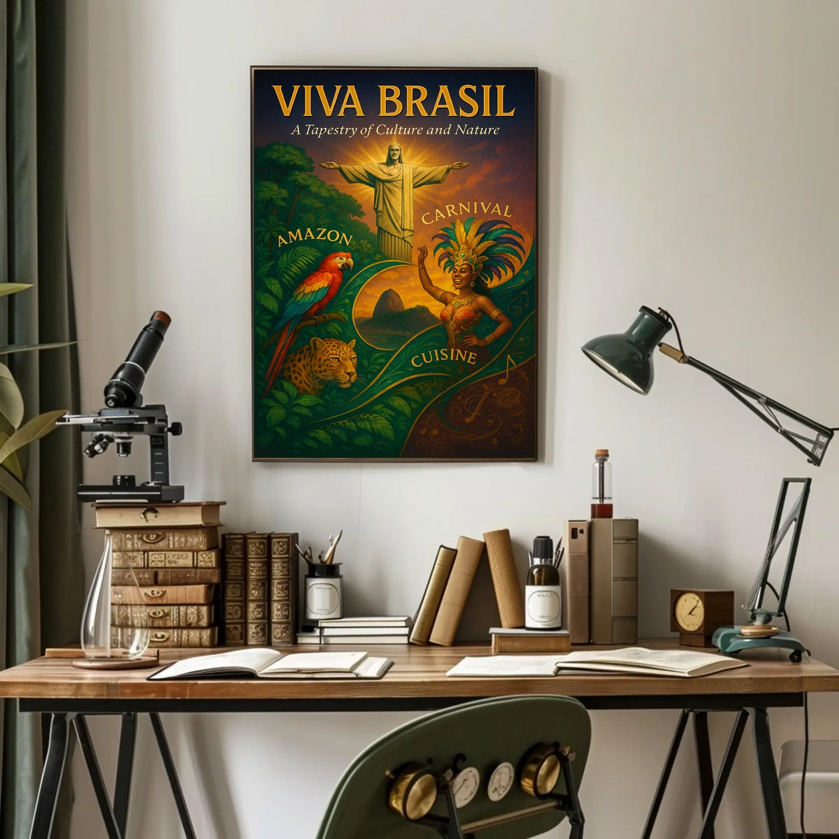 Viva Brasil A Tapestry of Culture and Nature Poster