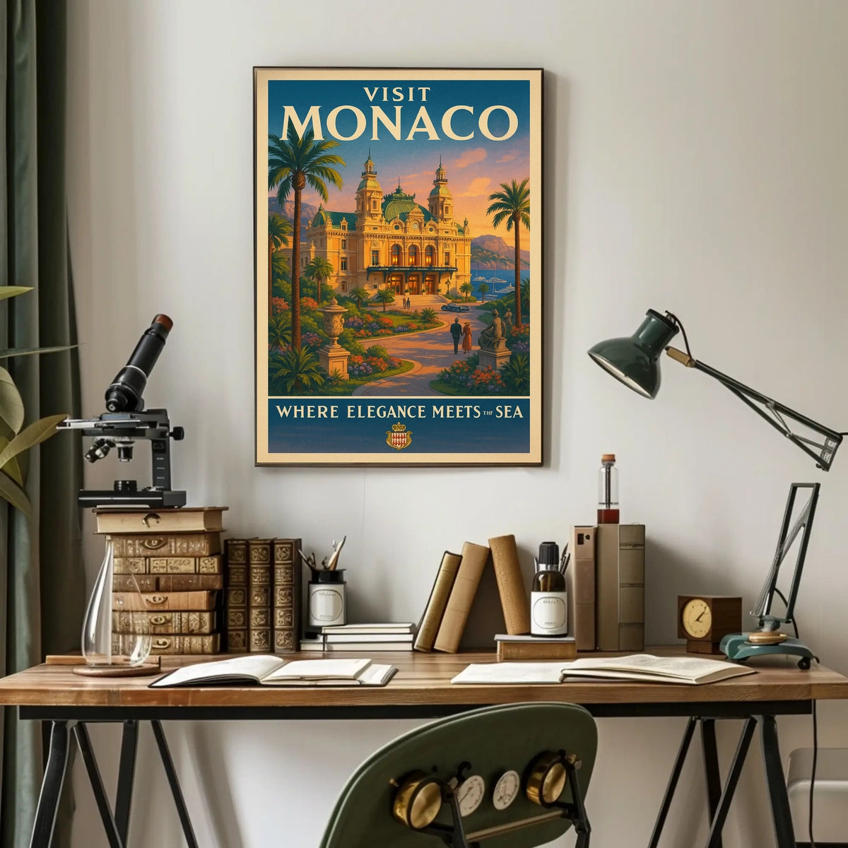 Visit Monaco Where Elegance Meets the Sea Poster