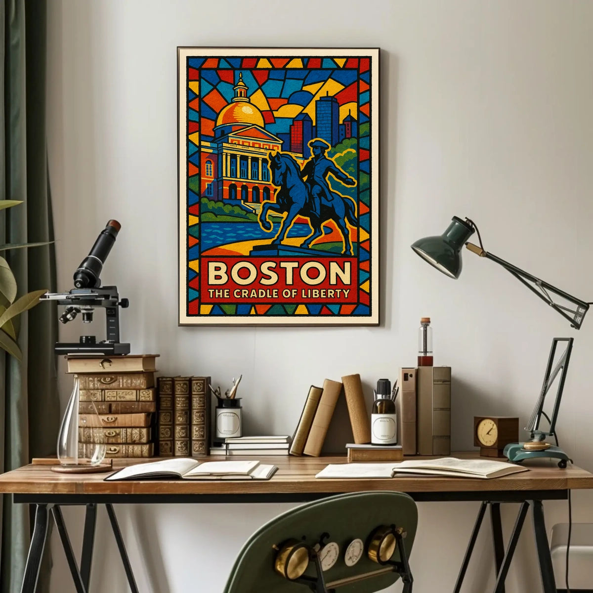 Boston The Cradle Of Liberty Cityscape Poster Wall Art