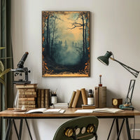 Mysterious Woodland Scene: Atmospheric National Park Poster