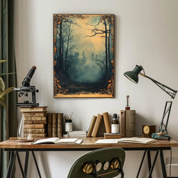 Mysterious Woodland Scene: Atmospheric National Park Poster