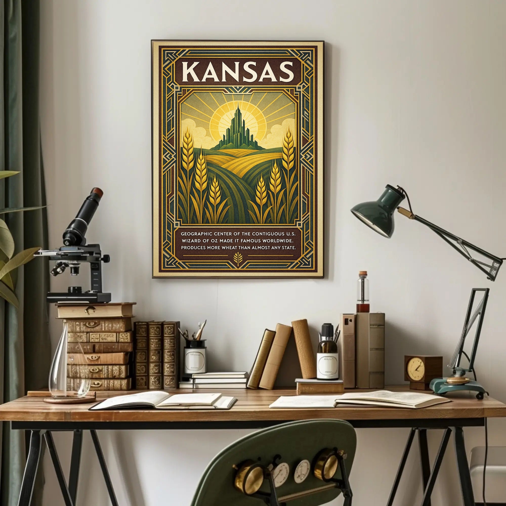Kansas Heart of America Poster PosterGoat