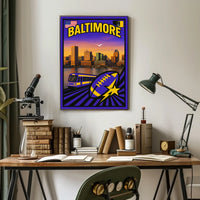 Baltimore Cityscape Poster