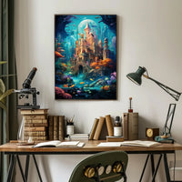 Enchanted Underwater Castle Poster