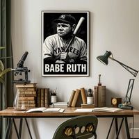 Babe Ruth Legendary Baseball Icon Poster