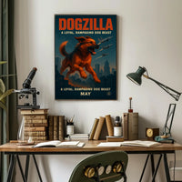 Dogzilla Rampaging Dog Beast Poster PosterGoat