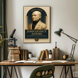 John Quincy Adams Vintage Presidential Historical Poster PosterGoat