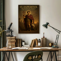 St. Expeditus Religious Poster Vintage Wall Art