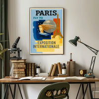 Fly To Paris Exposition Internationale Poster