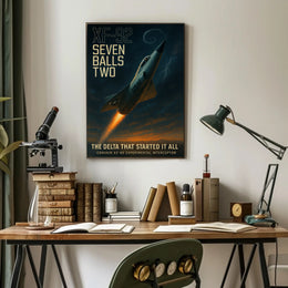 Convair XF-92 in Flight Futuristic Sci-Fi Poster