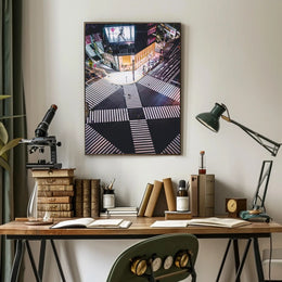 Vibrant City Intersection Poster PosterGoat