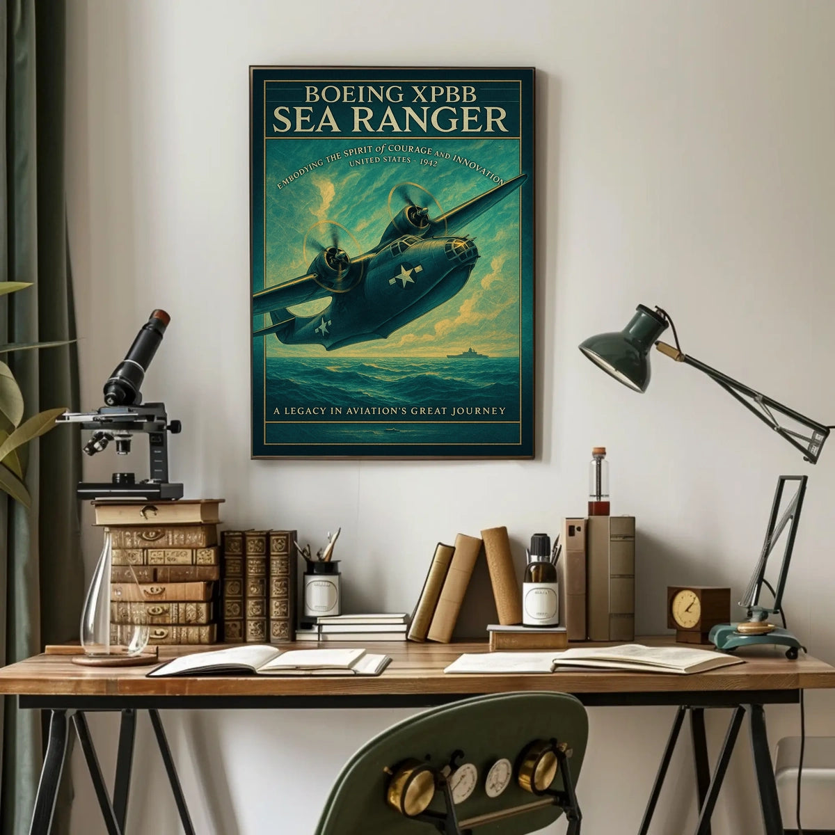 Boeing XPBB Sea Ranger Vintage Aviation Poster