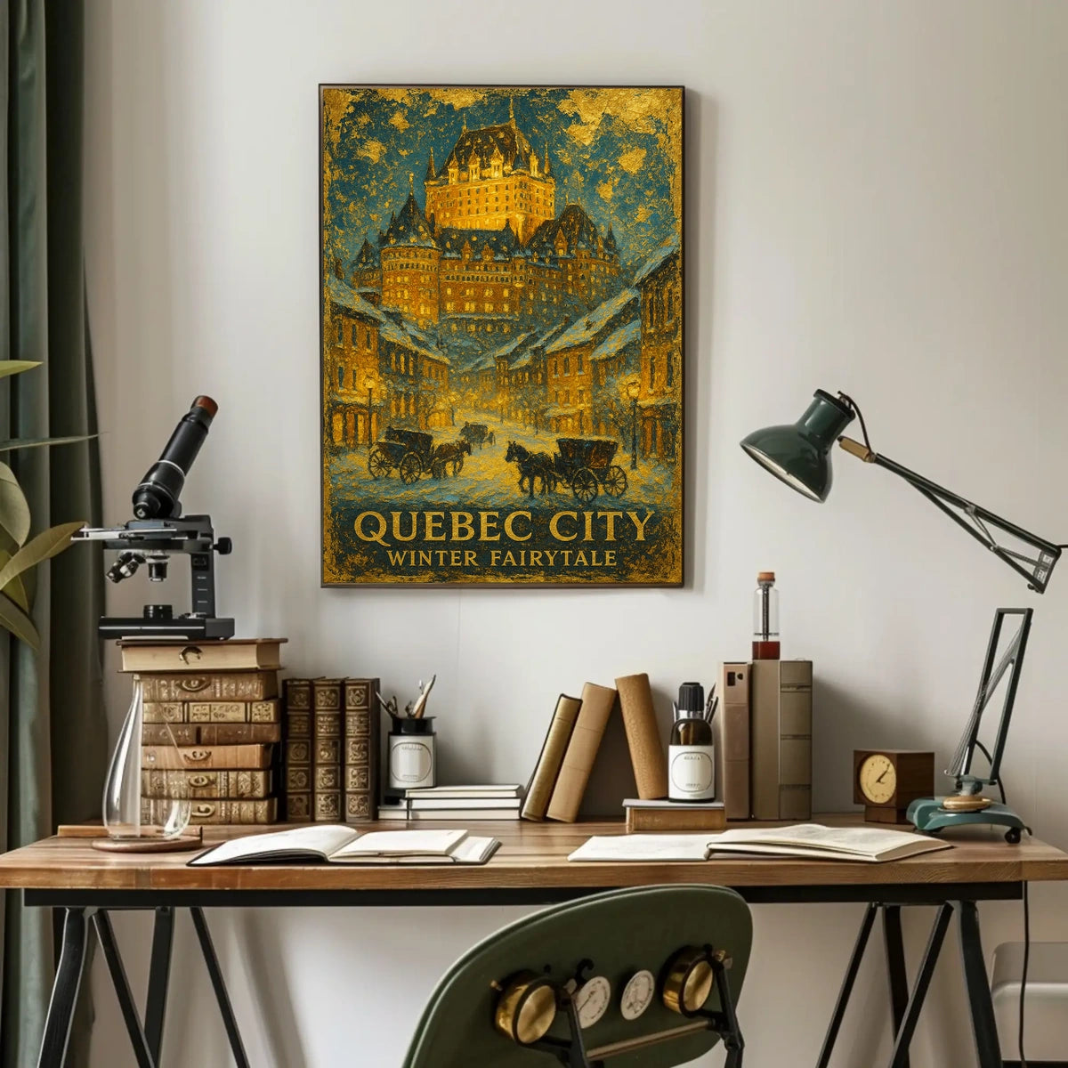 Quebec City Winter Fairytale Poster