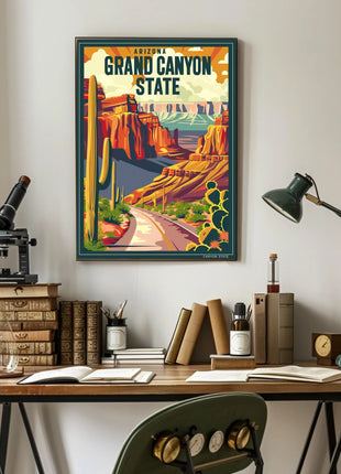 Grand Canyon Vintage Travel Adventure Poster