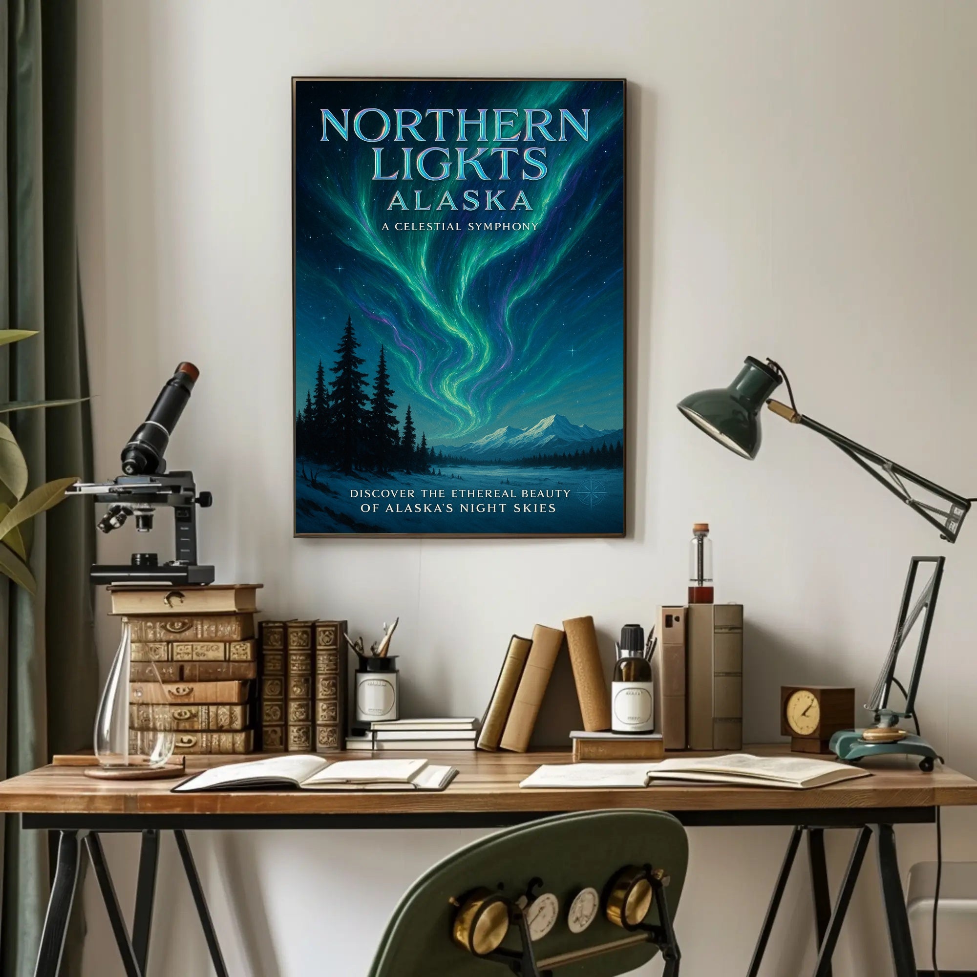 Northern Lights Alaska Poster PosterGoat