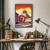 Tranquil Cityscape at Dusk Poster