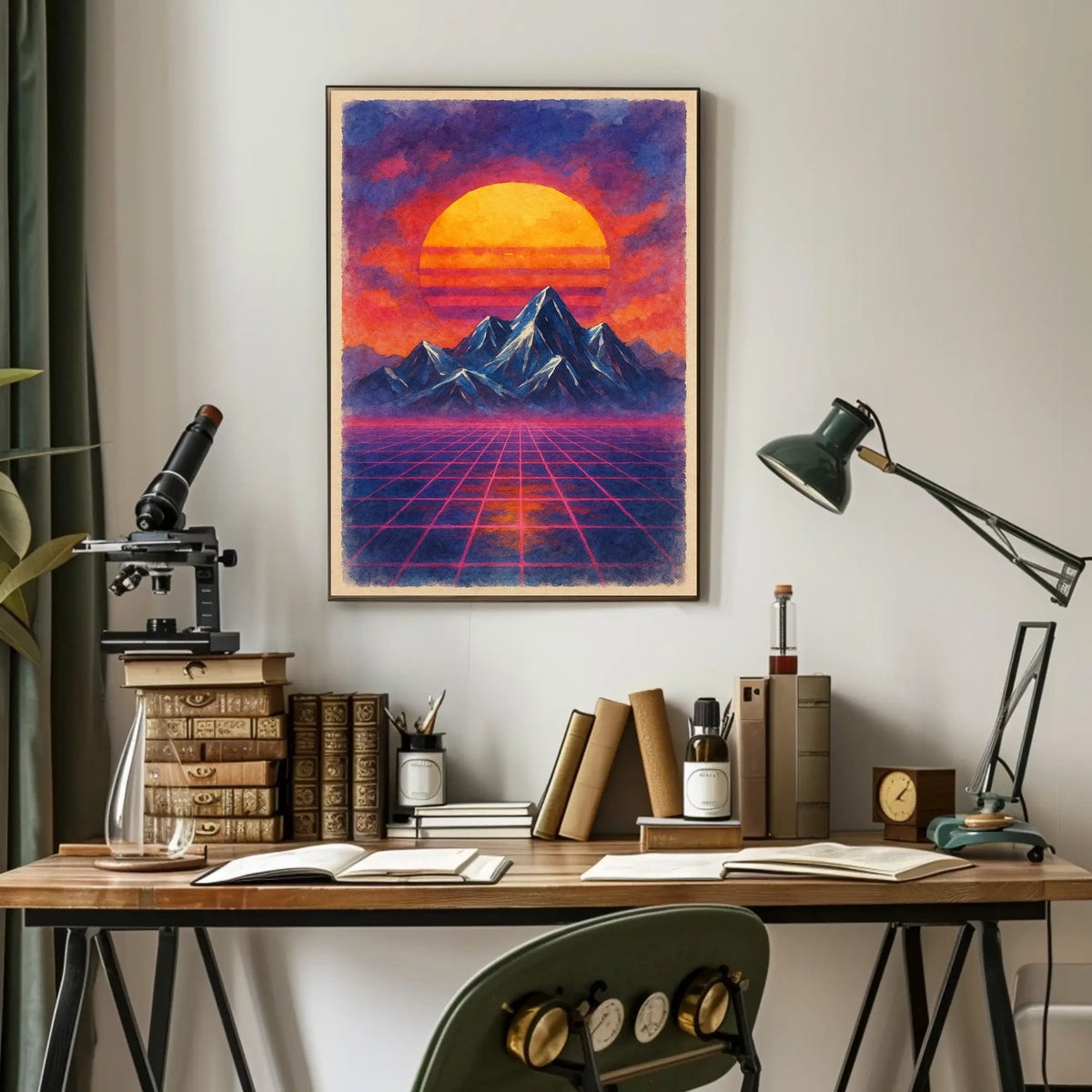 Retro-Futuristic Dreamscape Artwork Print: Futuristic Sci-Fi Poster