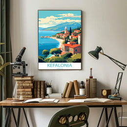 Kefalonia Coastal Charm Travel Poster