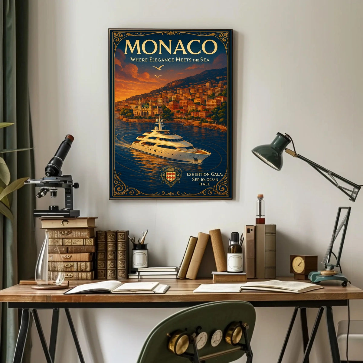Monaco Where Elegance Meets the Sea Poster