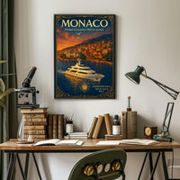Monaco Where Elegance Meets the Sea Poster