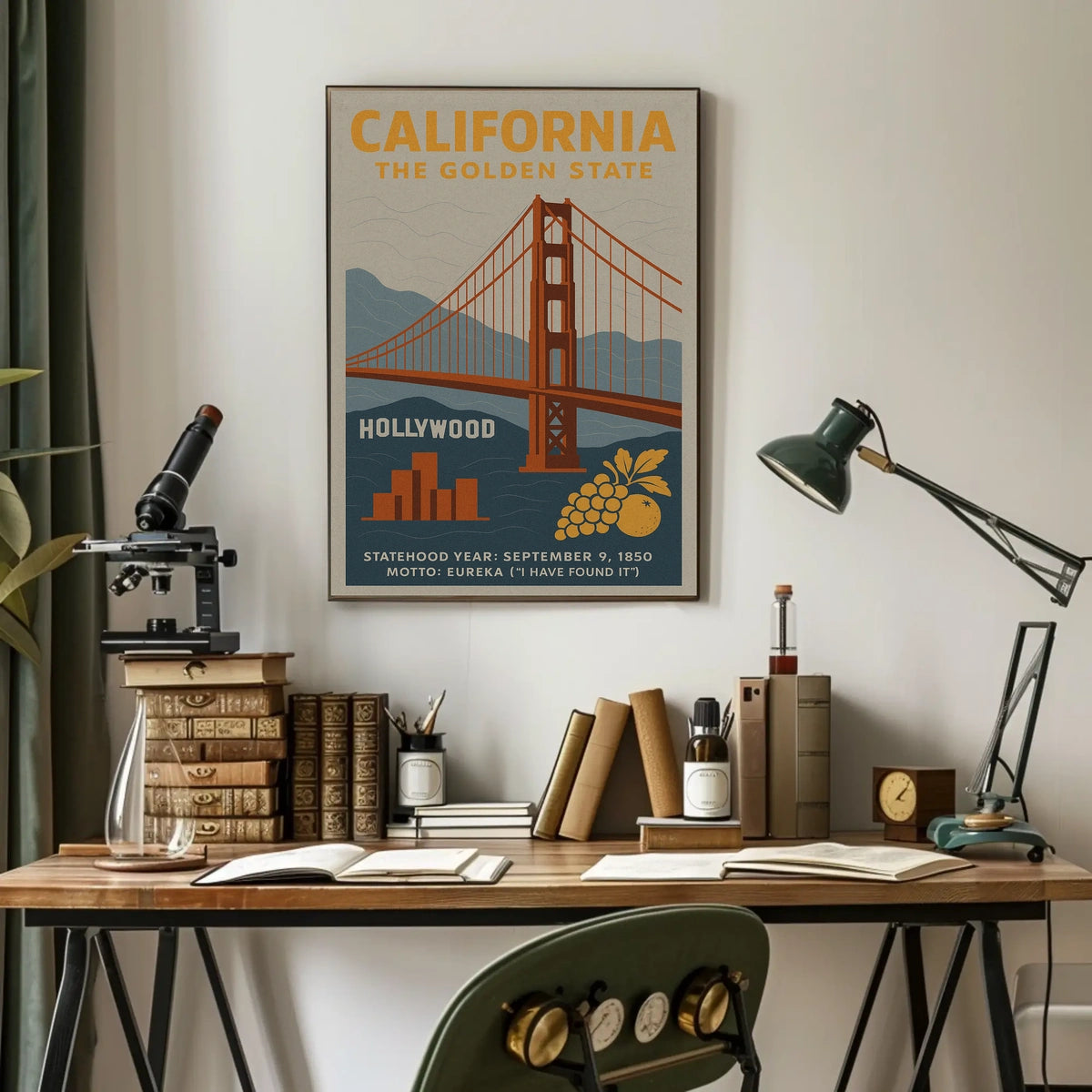 California The Golden State Poster