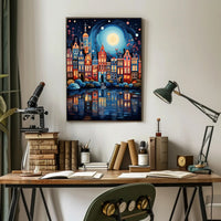 Enchanted Cityscape At Night Poster