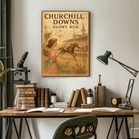 Churchill Downs 1934 Horse Racing Sports Poster
