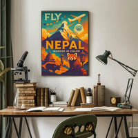 Wander in Color Nepal Adventure Travel Poster PosterGoat
