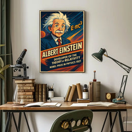 Einstein Relativity Theory Classic Educational Poster