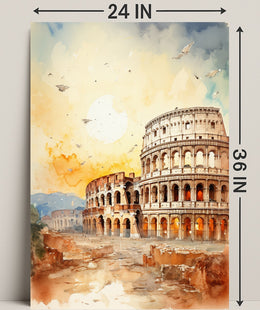 Colosseum At Sunset Poster