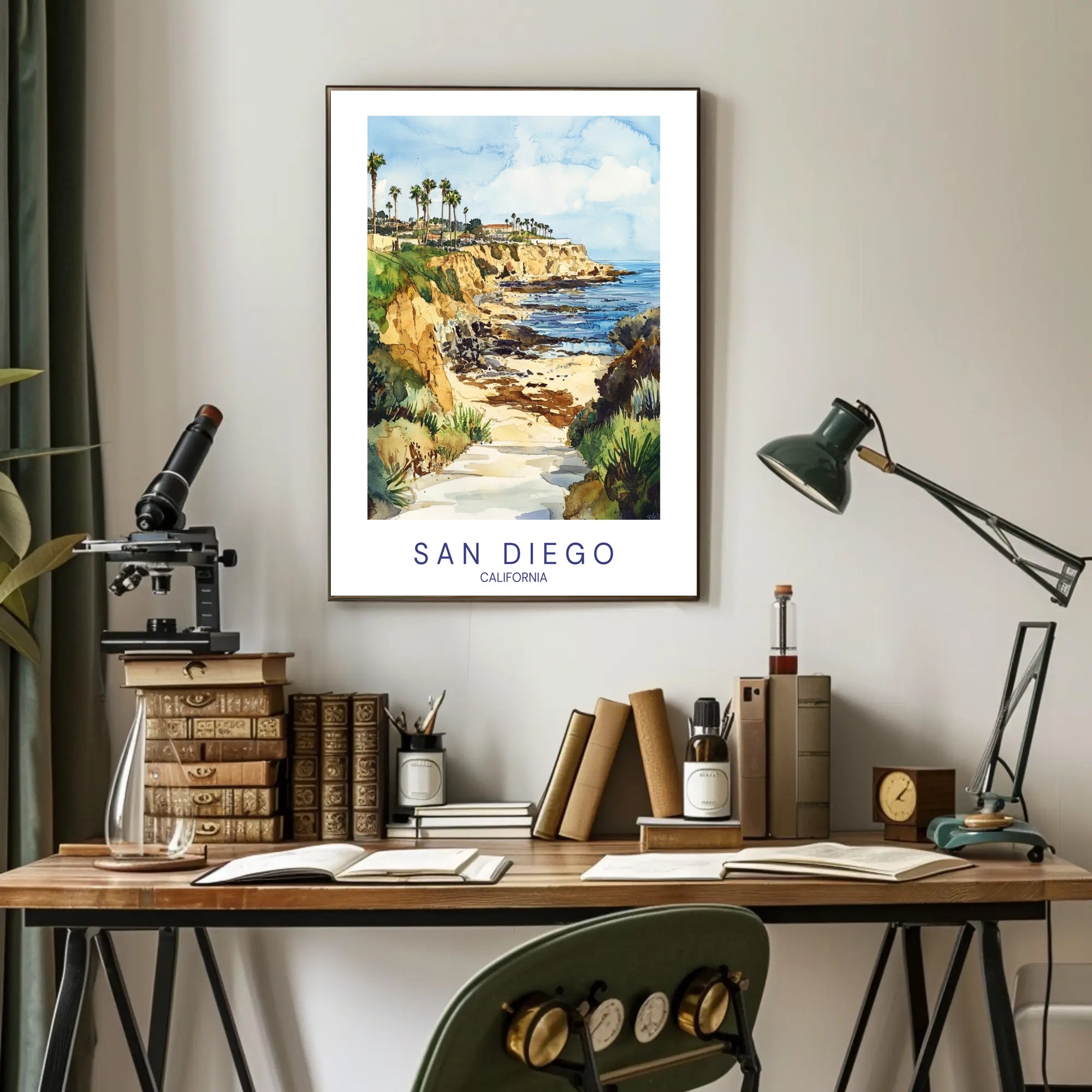 Scenic San Diego Coastline Poster PosterGoat