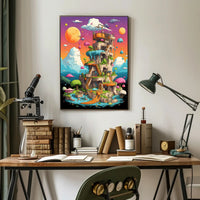 Fantasy Tower In A Dreamscape Poster PosterGoat