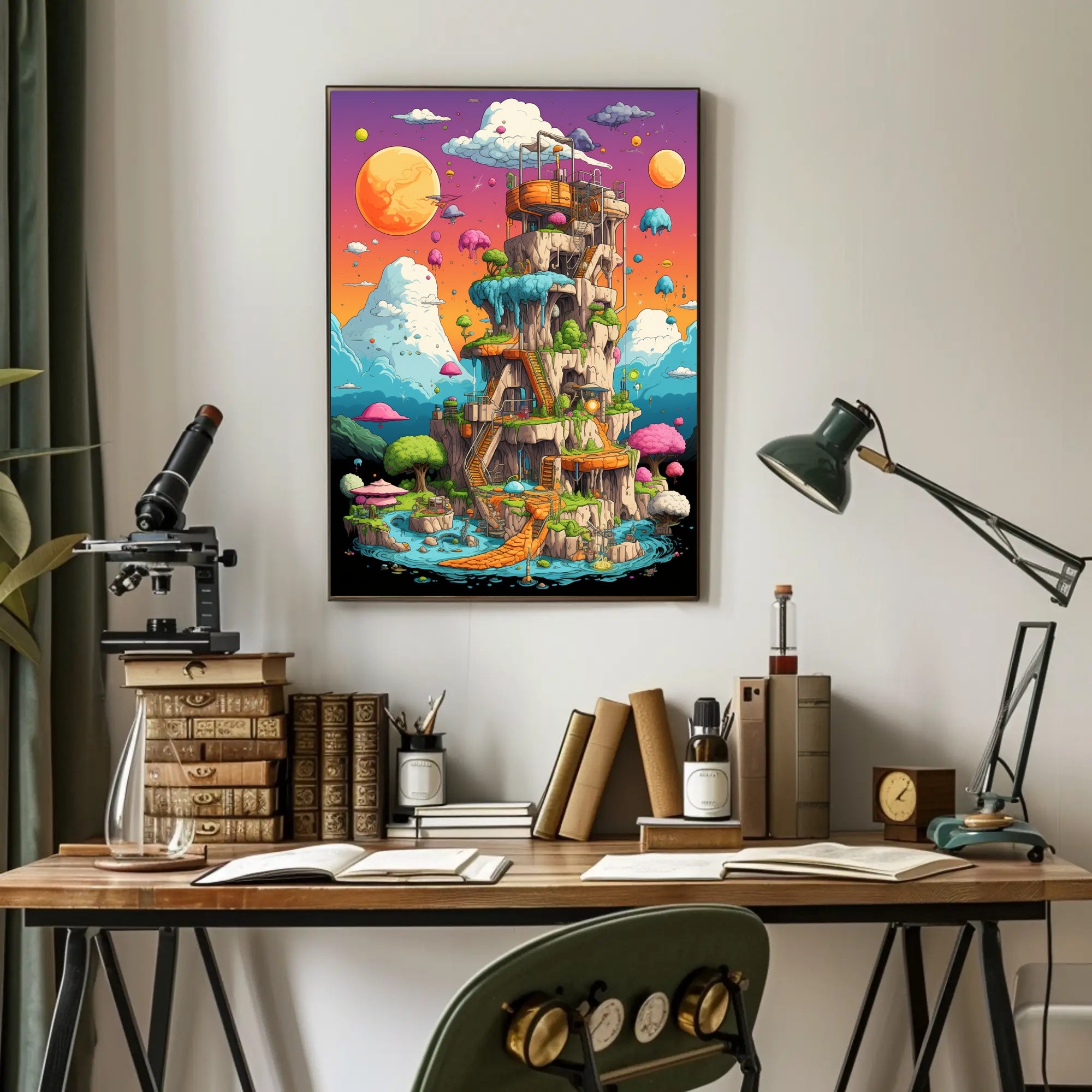 Fantasy Tower In A Dreamscape Poster PosterGoat