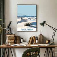 White Sands National Park Illustration Poster