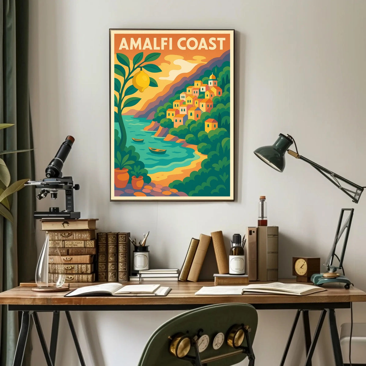 Amalfi Coast Dreamscape Poster For Coastal Decor Lovers
