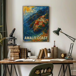 Amalfi Coast Poster Coastal Wall Art 18x24 Museum Poster