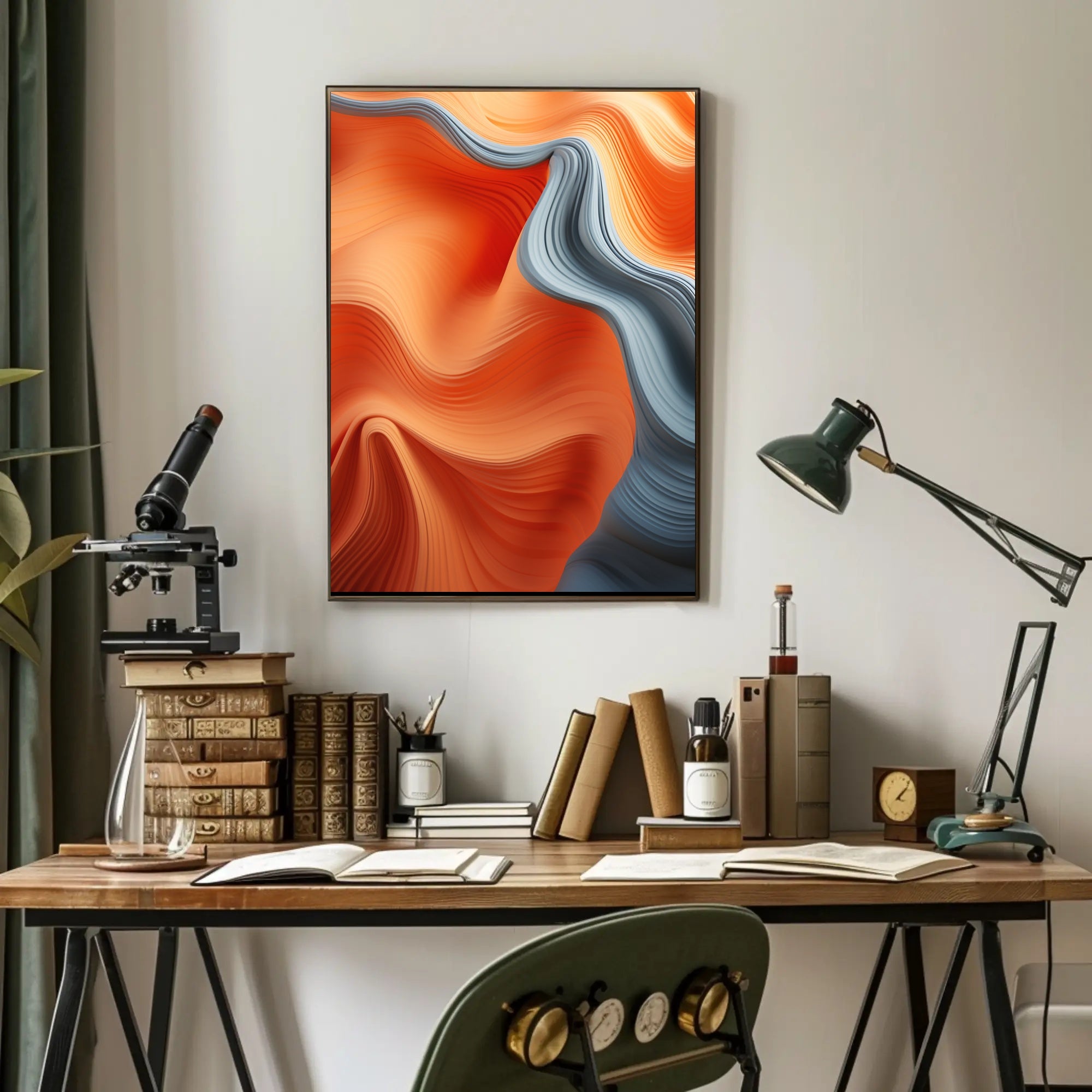Vibrant Flowing Abstract Design: Artistic Poster