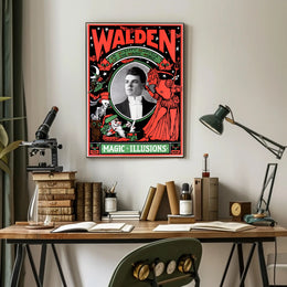 Vintage Magician Illusion Poster: Mystical and Theatrical Art