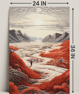 Journey Through The Crimson Valley Poster