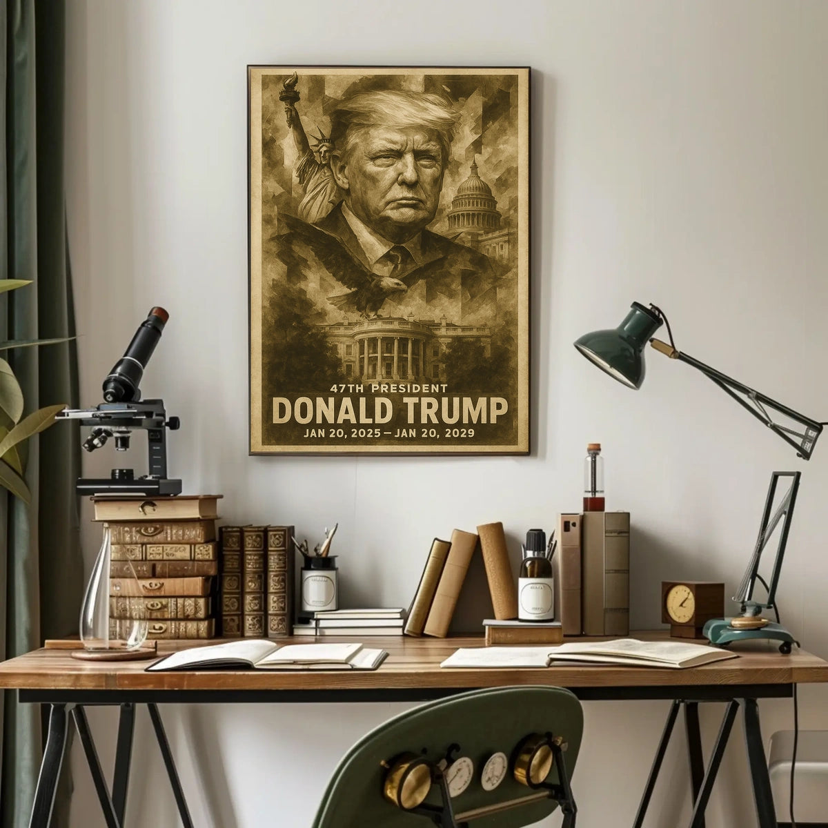 Donald Trump Forty Seventh President Pop Art Typography Patriotic Collectors Vision Poster
