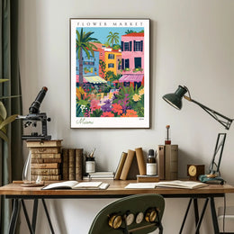 Vibrant Flower Market Poster PosterGoat