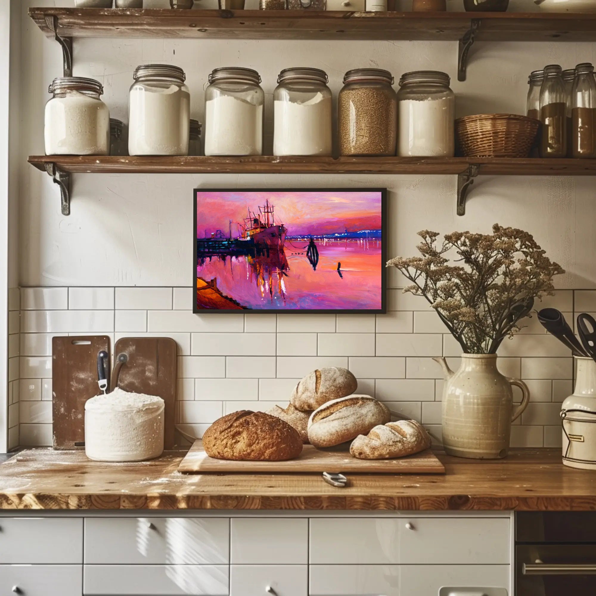 Sunset Harbor Serenity Poster